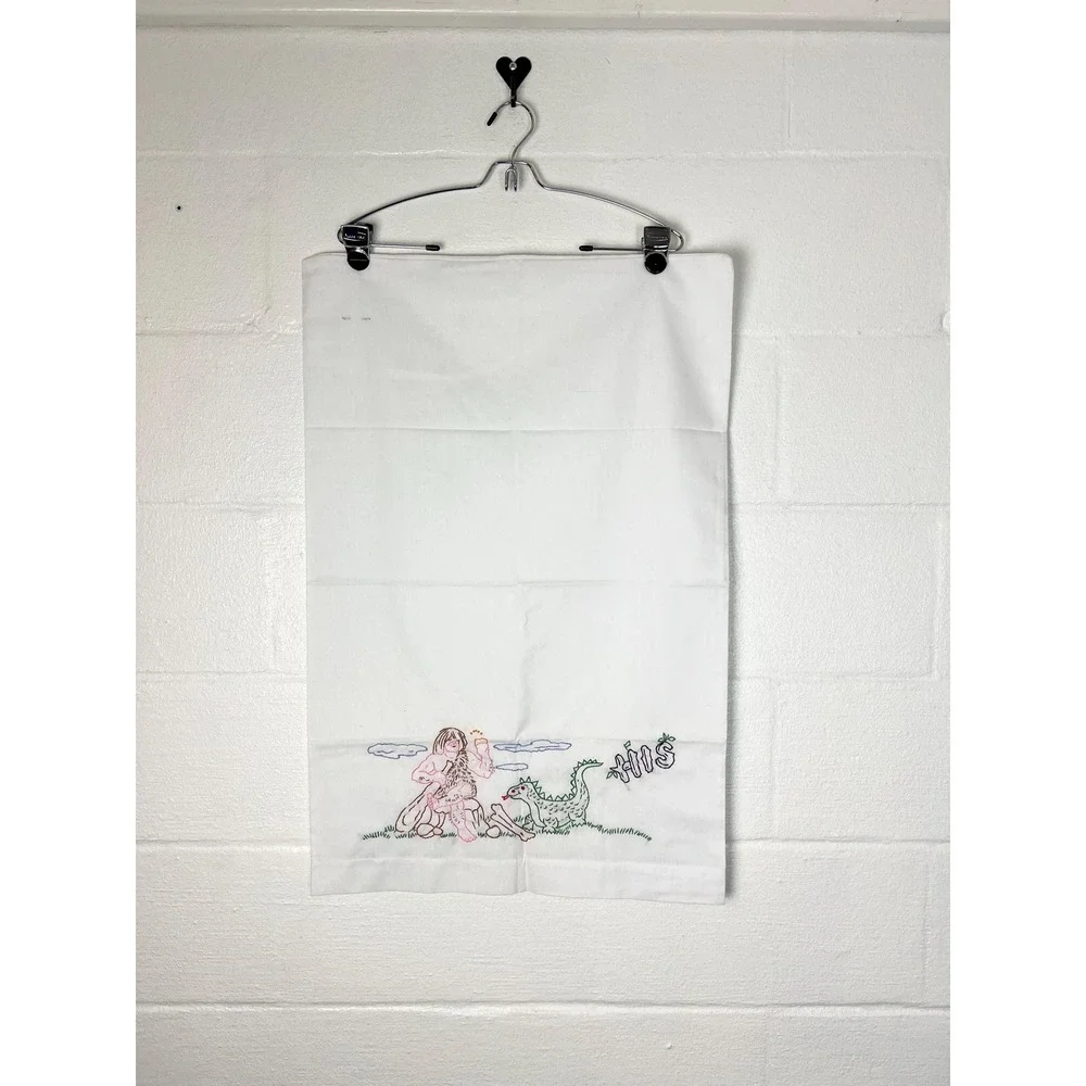 Vintage pair embroidered